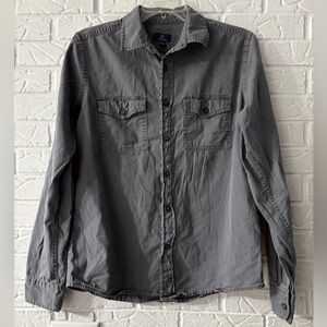 George Charcoal Button-Up Shirt